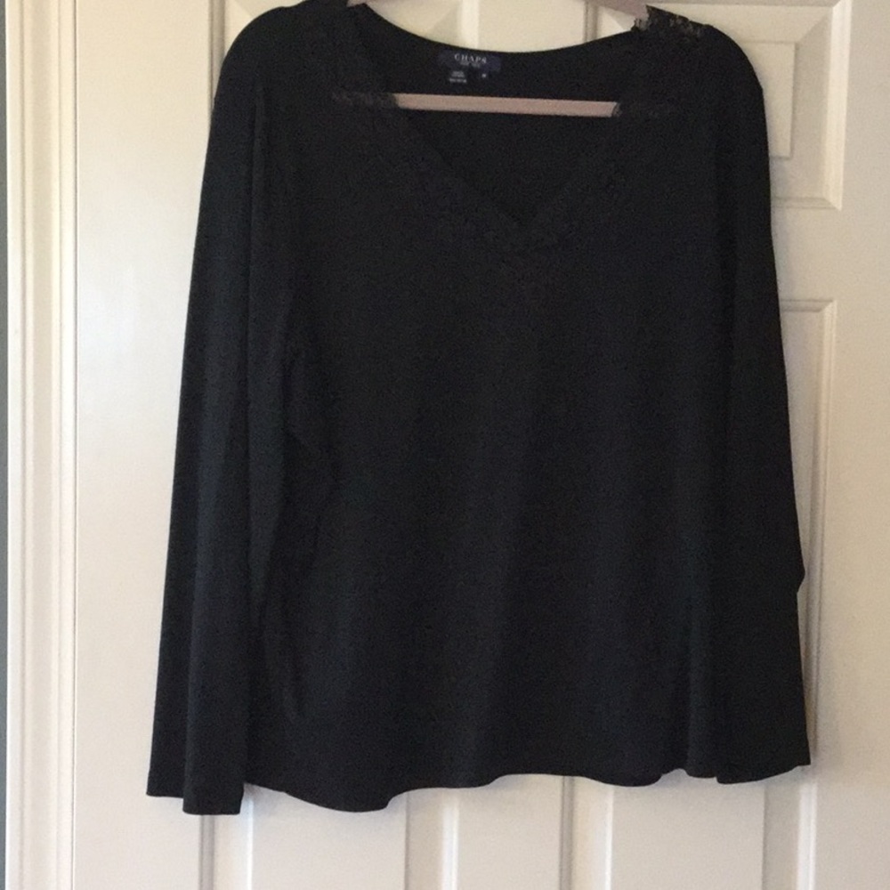 Chaps black top size 3x. 100% cotton.